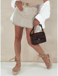 Dstreet Bézs színű rövid női szoknya (CY0459)