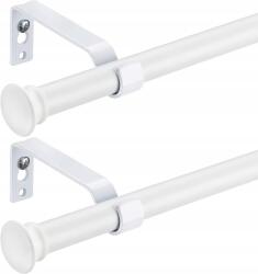  Függönykarnis állítható fém 71-236cm 2db matt fehér#000873 (X001TLN5WH)