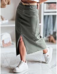 Dstreet Zöld farmer midi szoknya hasítékkal CY0489 (CY0489)