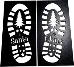  Dekoráció Sablon Lábnyom Mikulás Cipő Mesterséges Hó Karácsony (UN)