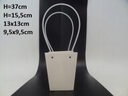 MartineX Kézitáska Ajándék Papírtáska Virág Dekoráció Tiszta fehér 37cm (Torebka)