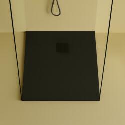 Foglia Cadita de dus patrata, din compozit, neagra, 80x80 cm, Foglia Square (640419082033FOG-Square)