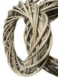 MartineX Koszorú kosárfűzből, szürke, kör alakú, 40cm átmérőjű (koło 40 cm)