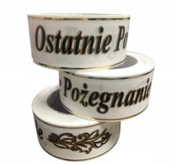  Temetési Kendő Szalag temetési szalag Arany csík 5cm 50y Fehér Arany (Szarfa)