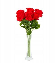  Virág Műrózsa 50cm, mint élő száron Pik Piros (b08)