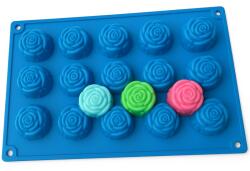 Senzi Cosmetics Szilikon Keksz Forma 15x Rózsa Keksz Puding MF-416 (MF-416)