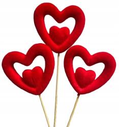  Szív Csúcsos Pikk-pakk Kiegészítő Ajándék Csokor 27CM Piros (SERCE) - allegro - 255 Ft