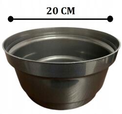 MartineX Pvc Kaspó Grafit Fedél Ikebana Fi 20CM Nád Kompozíciók Tál Gazon (DONICZKA FI 20 CM)