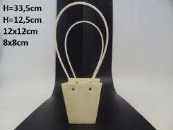 MartineX Kézitáska Ajándék Papírtáska Virág Dekoráció Krém 33, 5cm Krém (Torebka)