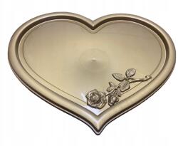 MartineX Szív Mécsestartó Alap síremlékhez Viasz elleni védelem-Arany (Podstawka pod znicz)