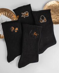 Magnetis QR5008 leopárdmintás zokni