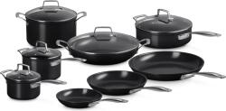 Le Creuset Set de oale și tigăi Le Creuset, antiaderente, din aluminiu, negru, 8 piese (51827000010098)