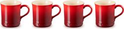 Le Creuset Cani Le Creuset, 400 ml, roșu cireș, set 4 buc (79207400600000)