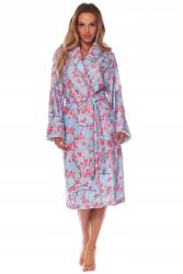 L&L Női fürdőköpeny, Size L, világoskék, bambusz, zsebekkel (2216_FIDA-NIEBIESKI-L)