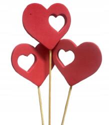 Szív Csúcsos Pikk-pakk Kiegészítő Ajándék Csokor 27CM Piros (SERCE) - allegro - 220 Ft