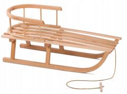  Fa szánkó fa háttámlával gyerekeknek erős, strapabíró (AQSAN3)