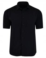  51/52 Sima Fekete Rövid Ujjú Ing Nagy (NWK-14)