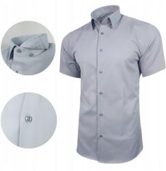  Férfi rövid ujjú pamut ing, szürke, XL