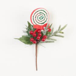  Nyalóka Karácsonyfadísz, nádhoz Pikk masnival 23cm (PIK)