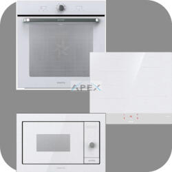 Gorenje Simplicity BOS6737SYW hőlégkeveréses sütő + GI6421SYW indukciós főzőlap + BM235G1SYW grilles mikrohullámú sütő fehér színben