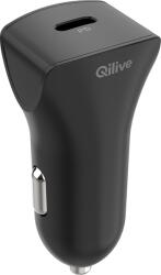 Qilive 600124371 autós gyors töltőfej USB-C 20 W + lightning kábel 1, 2 m