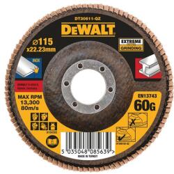 DEWALT DT30611-QZ EXTREME Lamellás csiszolótárcsa 115 mm x 22, 2 mm 60 g - lapos Jumbo (DT30611-QZ)