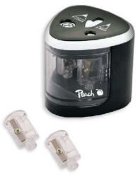 PRT GmbH PO102 - ascuțitoare electrică de creioane, 4xAA, blocare pentru copii, negru (PO102-bk)