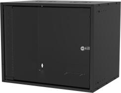 S-Link Rackszekrény - 9U 19" fali (400x530x400mm, Flatpack, fekete) (40967)