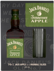 Jack Daniel's whiskey 0, 7l Tenessee Apple + pohár díszdobozban + 50Ft visszaváltási díj