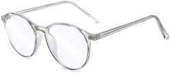 Techsuit Anti-Blue Light Szemüveg Techsuit Reflex TR90 (F8551-C7) - Kerek - Szürke