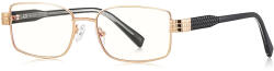 Techsuit Női Anti-Blue Light Szemüveg Téglalap alakú, Fém Keret, AC Lencse - Arany/Fekete Techsuit Reflex PC (3163)