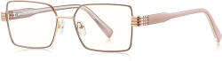 Techsuit Anti-Blue Light Szemüveg Nők számára Rectangle Metal Keret AC Lencse - Rose Gold Techsuit (3160)