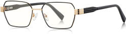 Techsuit Női Anti-Blue Light Glasses Techsuit - Reflex PC (3161), Rektanguláris, Fém Keret, AC Lencse - Fekete