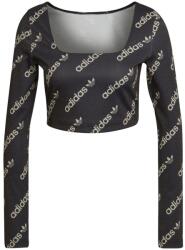 Adidas Blúz Adidas Ls Cr Top HM4894 női fekete 38 (HM4894-38)
