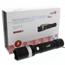 Well Focus újratölthető LED zseblámpa, zoommal, 3 W, 220 lm, 1200 mAh (TORCH-FOCUS-WL)
