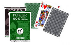 Piatnik plasztik póker kártya (barna/zöld) - tarsasjatekrendeles