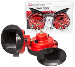 4cars Csigakürt pár, relével, piros-fekete, 12V (4C91592)