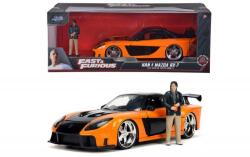 Jada Halálos iramban 1997 Mazda RX-7 1: 24 méretarányú modell Han figurával
