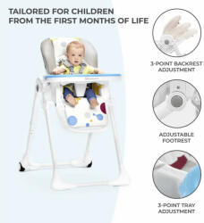 KinderKraft etetõszék Yummy pink