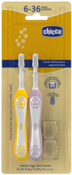Chicco Fogkefe Készlet Gyerekeknek Lilac-Mustard, 2 db