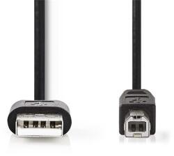 Nedis ccgl60101bk30 usb2.0, usb a - b kábel, 480mbs, hossz 3m CCGL60101BK30 (CCGL60101BK30)