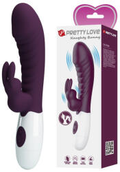 Pretty Love - Naugthy Bunny kétmotoros vibrátor (lila)