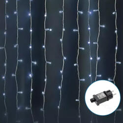 SantaClaus 380953 LED Karácsonyi Fényfüggöny Világítás 3*3M Hideg Fehér Max. 6W IP44