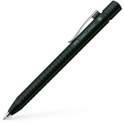 Faber-Castell Golyóstoll, 0, 35 mm, nyomógombos, metál fekete tolltest, FABER-CASTELL Grip-2011, kék