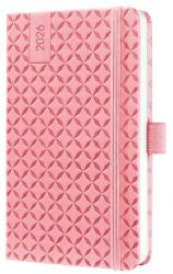 Sigel Naptár, A6, heti, 2026, kemény borító, SIGEL Jolie, rózsaszín