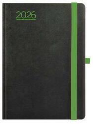 TopTimer Naptár, tervező, A5, heti, TOPTIMER, Nero, fekete-zöld