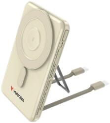Verbatim 32253 Charge n Go 2C 5000mAh arany vezeték nélküli mágneses kitámasztható powerbank 2xUSB-C kábellel (32253) - oneclick