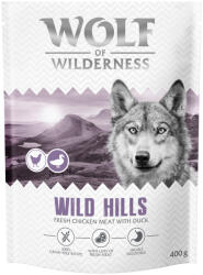 Wolf of Wilderness 400g Wolf Of Wilderness Adult ''Wild Hills'' kacsa - gabonamentes száraz kutyatáp