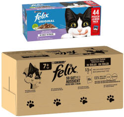 FELIX 120x85g Felix Fantastic Senior nedves macskatáp+44x85g nedvestáp ingyen