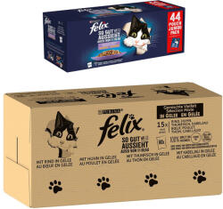 FELIX 120x85g Felix Fantastic 1. hús- & halválogatás nedves macskatáp+44x85g nedvestáp ingyen